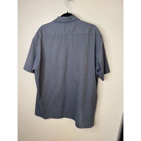 Dickies Men's TMI Gray Shirt Size XL short sleeve collared button down polyester - Picture 6 of 7